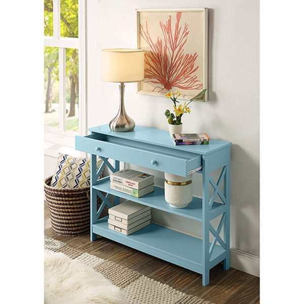 Oxford One Drawer Console Table in Sea Foam, image 4