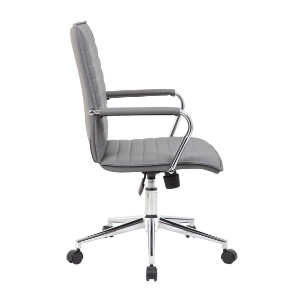 Boss 23-Inch Grey Vinyl Hospitality Chair, image 4