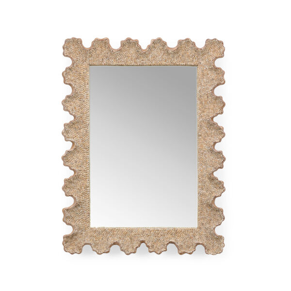 Natural Scalloped Shell Wall Mirror, image 1