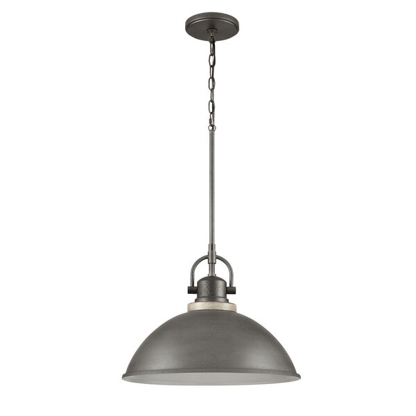 North Shore Iron and Palisade Gray One-Light Outdoor Pendant, image 2