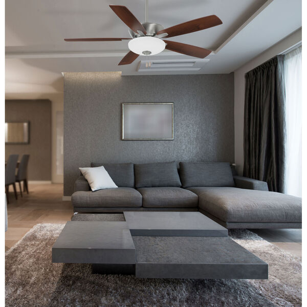 Minute Brushed Nickel and Dark Walnut 52-Inch Energy Star LED Ceiling Fan, image 3