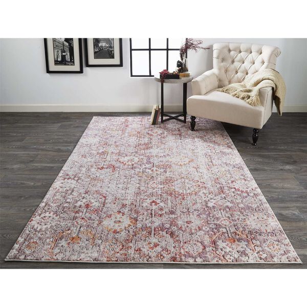 Armant Pink Ivory Gray Area Rug, image 2