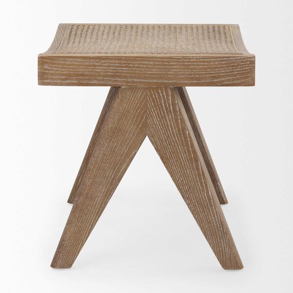 Arvin Brown Wooden Stool, image 4