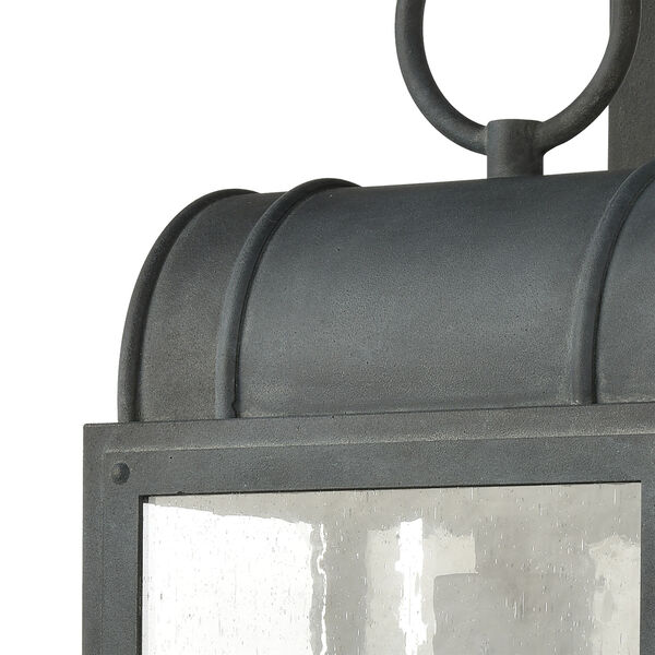 Heritage Hills Aged Zinc Eight-Inch One-Light Outdoor Wall Sconce, image 4