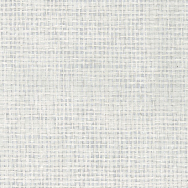 White and Silver Metallic Paper Weave Grasscloth Wallpaper - SAMPLE SWATCH ONLY, image 1