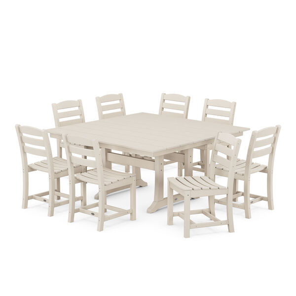 La Casa Cafe Trestle Dining Set, 9-Piece, image 1