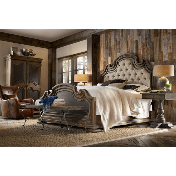 Hill Country Fair Oaks Brown California King Upholstered Bed, image 4