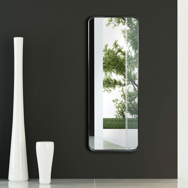 Black 18 x 48-Inch Rectangle Wall Mirror, image 1