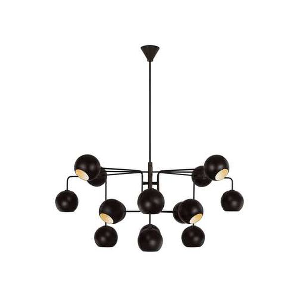 Chaumont Aged Iron 16-Light Chandelier, image 1