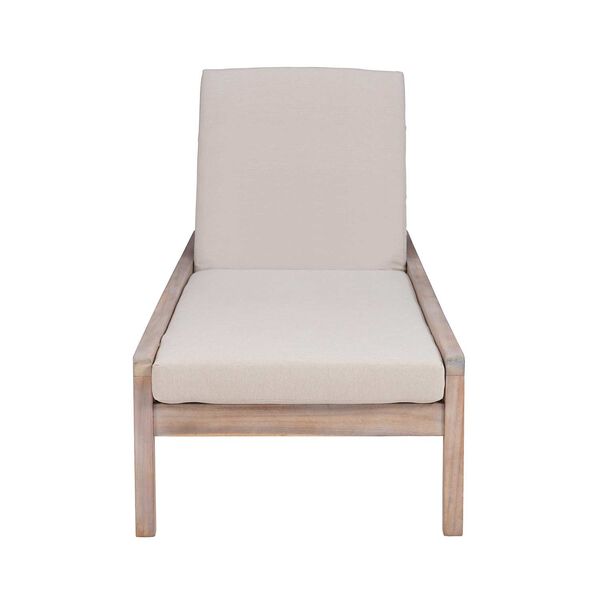 Raife Beige Natural Outdoor Single Chaise Lounger, image 3