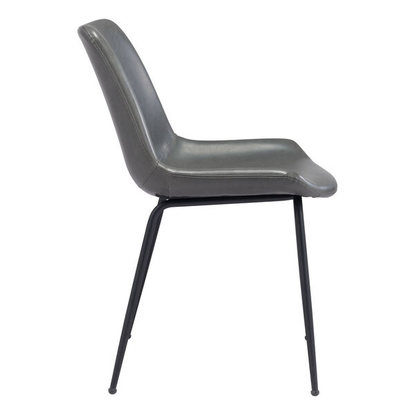 Byron Gray and Black Dining Chair, Set of Two, image 3