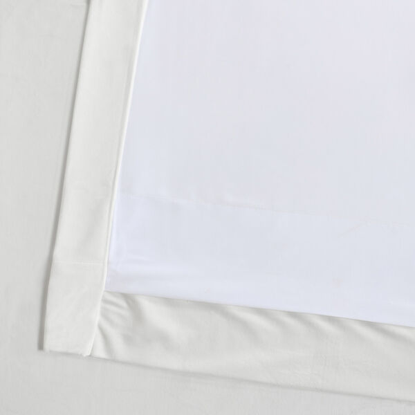 White 120 x 50 In. Plush Velvet Curtain Single Panel, image 11