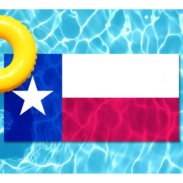 Texas State Flag Pool Tattoo, image 1