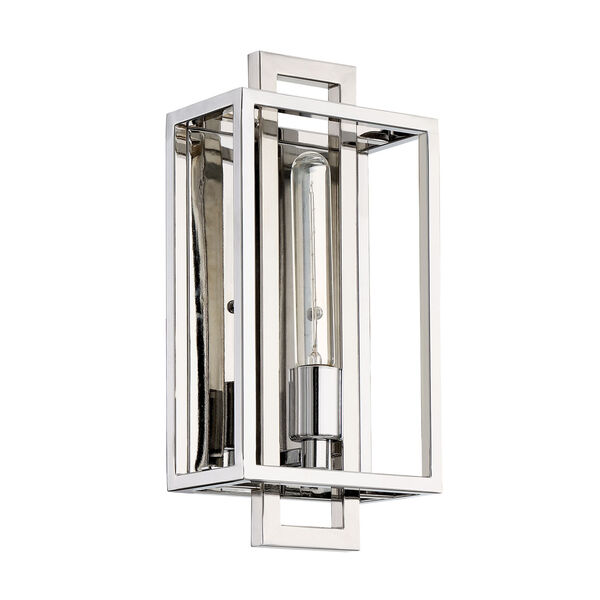 Cubic Chrome 7-Inch One-Light Wall Sconce, image 1
