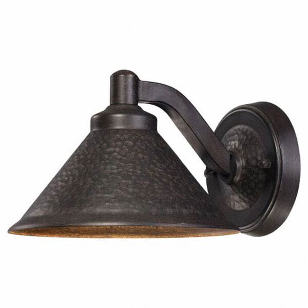 Kirkham One-Light LED Outdoor Wall Mount in Aspen Bronze with Metal Shade, image 1