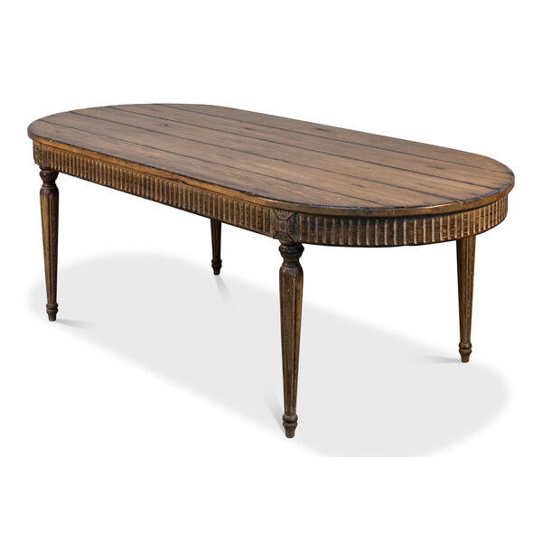 Tan 39-Inch Reproduction Dining Table, image 9