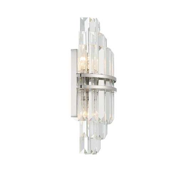 Hayes Polished Nickel Two-Light Wall Sconce, image 3