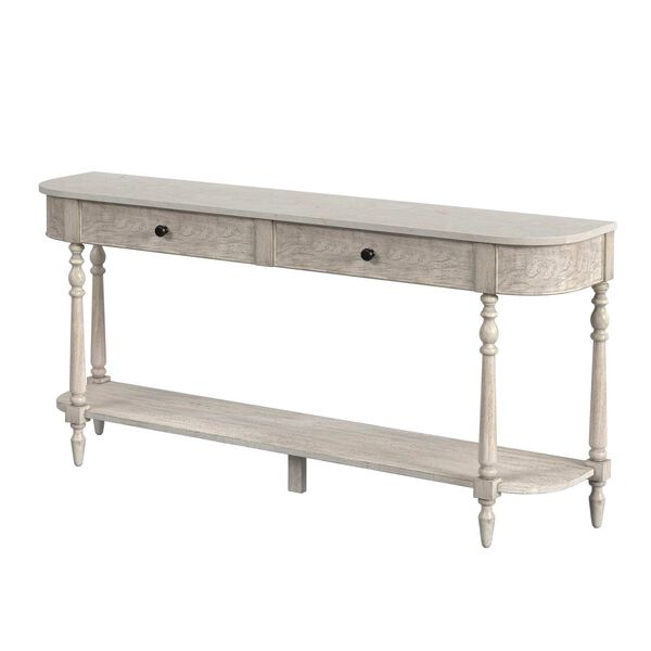 Danielle Rustic Gray 65-Inch Two-Drawer Console Table, image 3