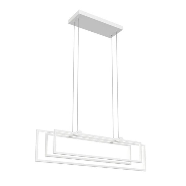 Jestin White Three-Light LED Linear Chandelier, image 1