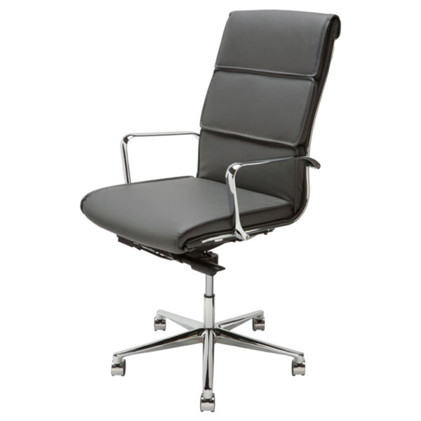 Lucia Black and Silver Office Chair, image 1