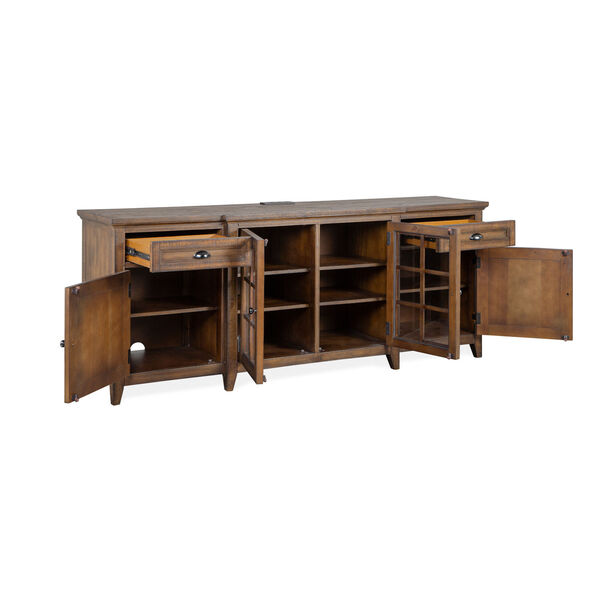 Bay Creek 80-Inch Brown Entertainment Console, image 2