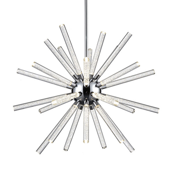 Astro Chrome 32-Inch LED Chandelier, image 1