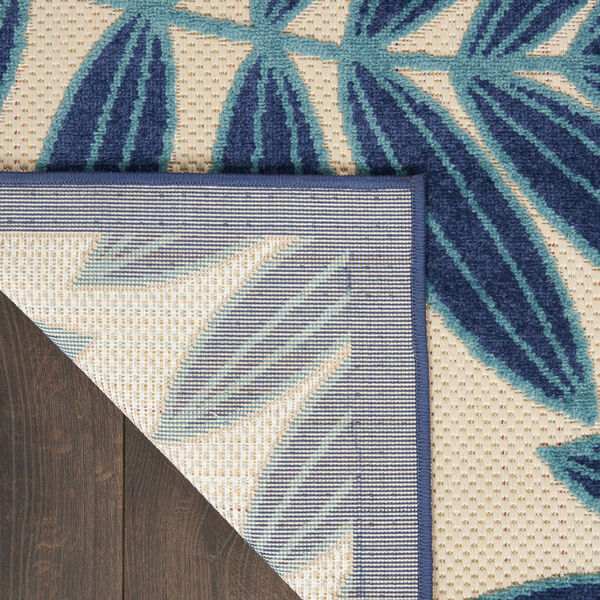 Aloha Navy Blue and White Indoor/Outdoor Area Rug, image 3