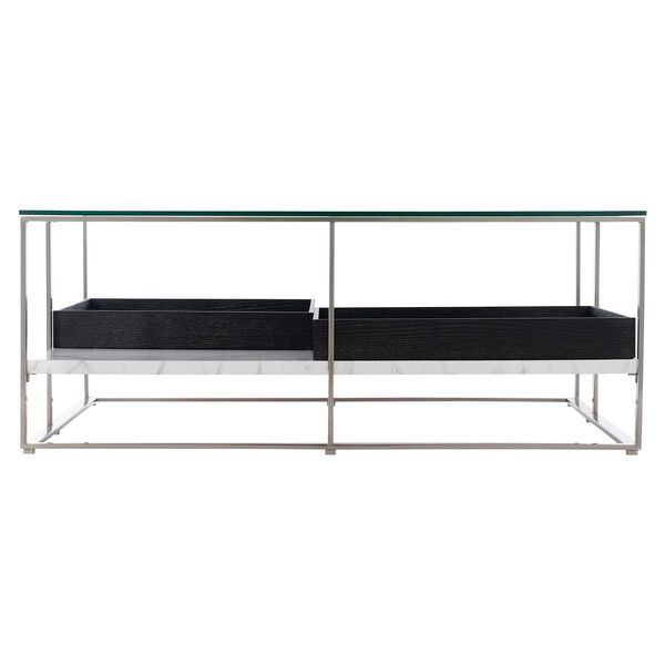 Lafayette Dark Cerused Mink and Stainless Steel Cocktail Table, image 5