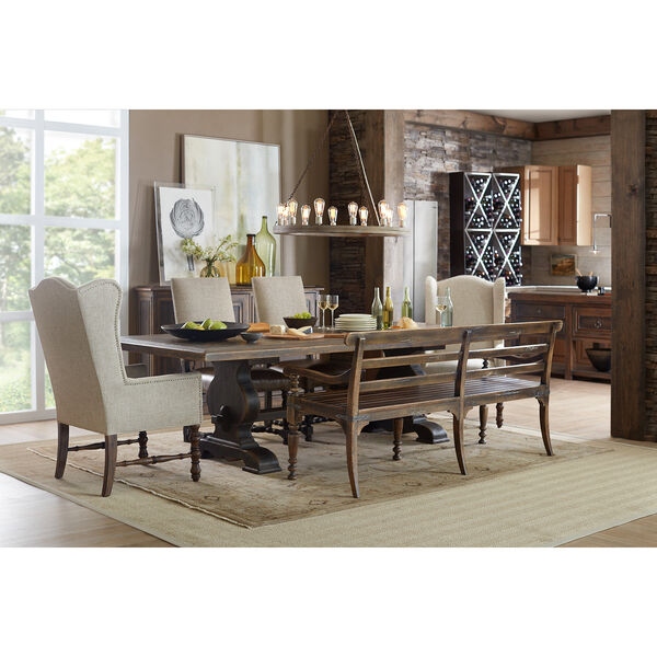 Hill Country Helotes Brown Dining Bench, image 4