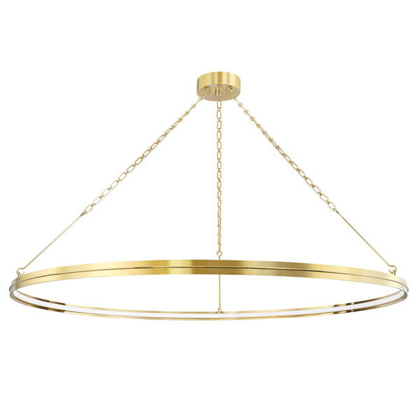 Rosendale Aged Brass Integrated LED 56-Inch Chandelier, image 1