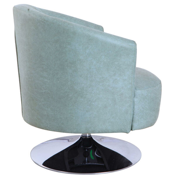 Nicollet Chrome Teal Fabric Armed Leisure Chair, image 3