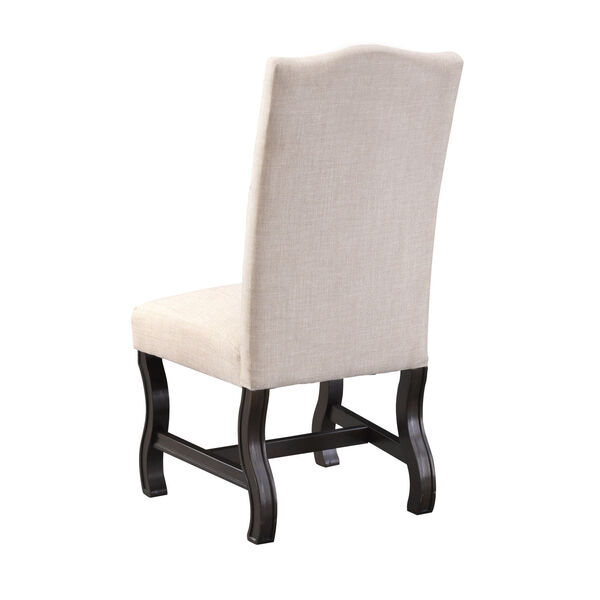 Beca Dark Brown Cream Accent Chair, Set of Two, image 6