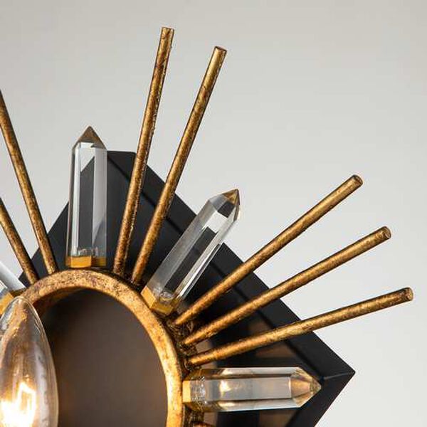 Sun King Gold Leaf One-Light Wall Sconce, image 3