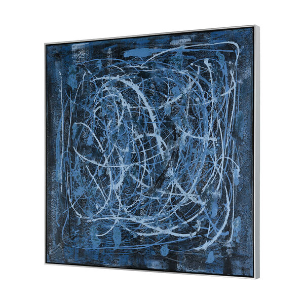Acrylic Blue Rhythm Framed Wall Art, image 2