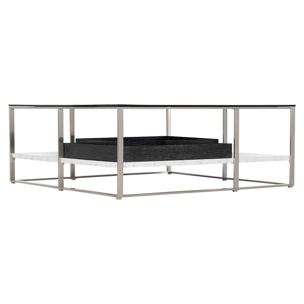 Lafayette Dark Cerused Mink and Stainless Steel Cocktail Table, image 4