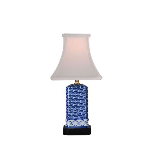 Porcelain Ware One-Light Small Blue and White Lamp, image 1