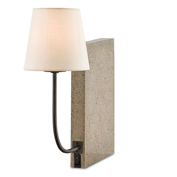 Oldknow Aged Steel One-Light Bookcase Lamp, image 1