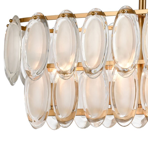 Curiosity Aged Brass and White Five-Light Chandelier, image 3