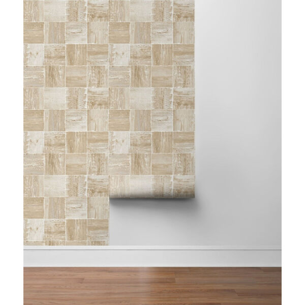 NextWall Wood Block Peel and Stick Wallpaper, image 4