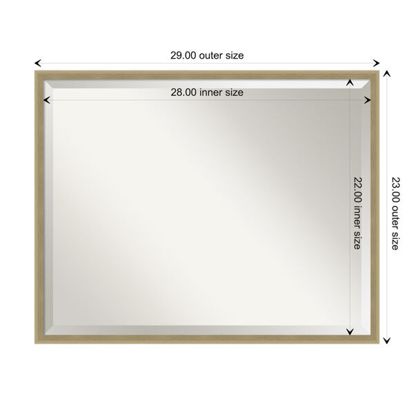 Lucie Champagne Bathroom Vanity Wall Mirror, image 6