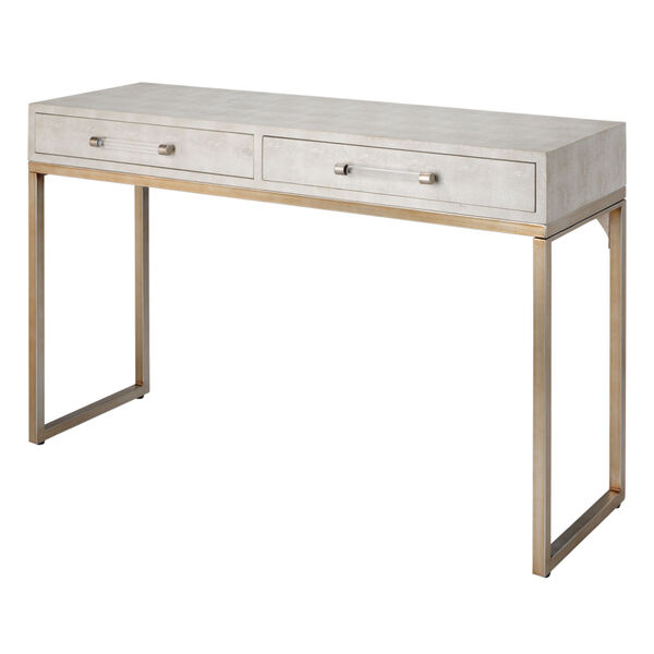 Cora Ivory and Antique Brass 48-Inch Console Table, image 1