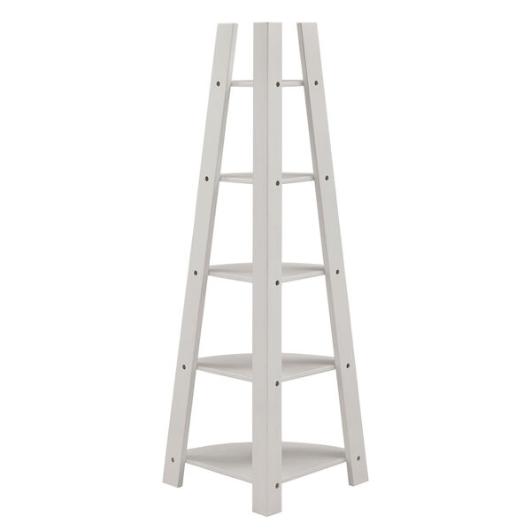 Roark White Corner Ladder Bookcase, image 4