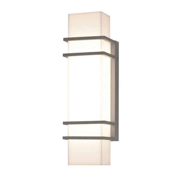Blaine Textured Grey 16-Inch 120/277V LED Outdoor Wall Sconce, image 1