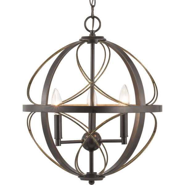 Brandywine Antique Bronze Three-Light Pendant, image 1