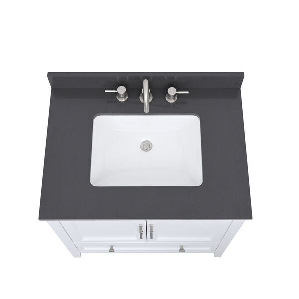 Lotte Radianz Ural Gray 25-Inch Vanity Top with Rectangular Sink, image 5