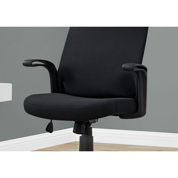 Black 24-Inch Fabric Office Chair, image 3
