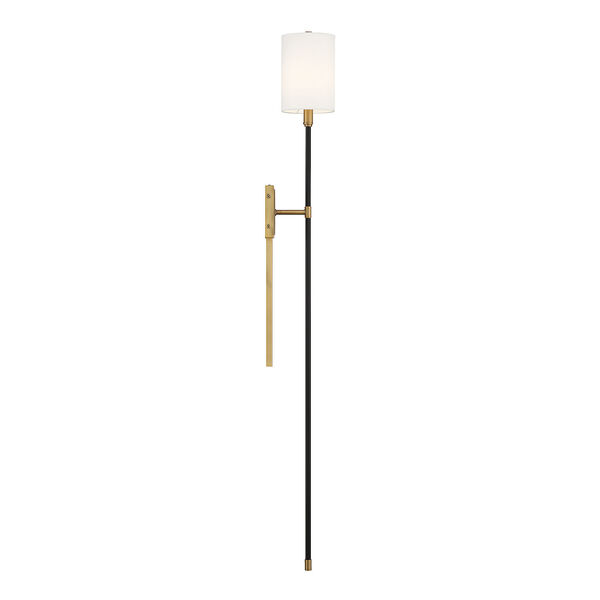 Chelsea White and Natural Brass One-Light Wall Sconce, image 5