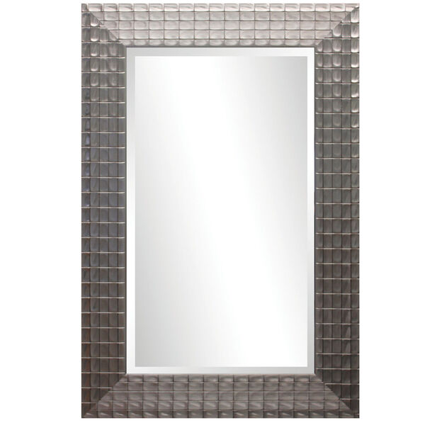 Silver/Gold Iridescent Blocks 36-Inch Tall Framed Mirror, image 1