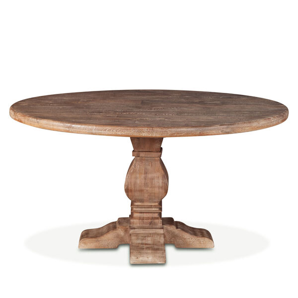 World Interiors Mango Wood 54 Round, Antique Round Pedestal Table