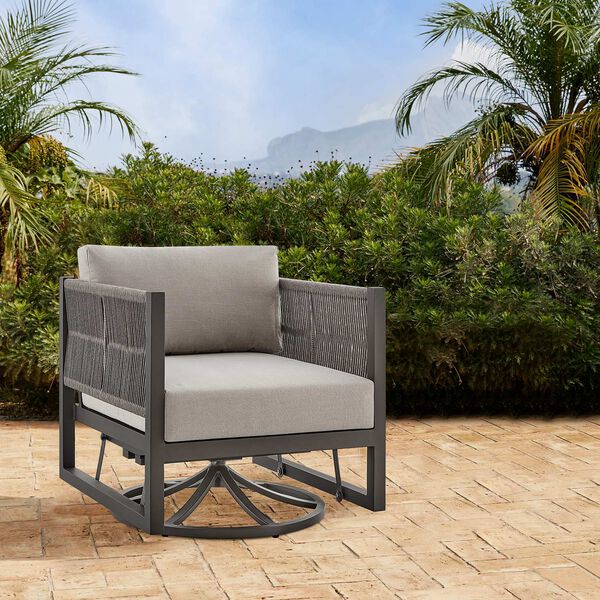 Cuffay Brown Outdoor Swivel Chair, image 4